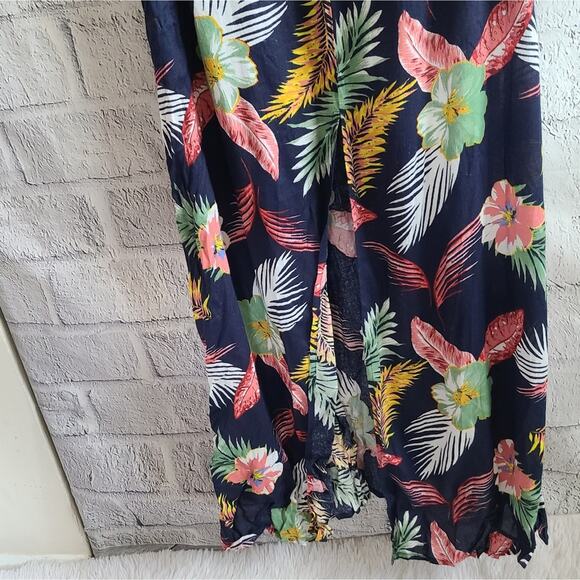 Sadie & Sage Floral Tropical Navy Blue Maxi Dress NWT Size Small - Picture 5 of 11